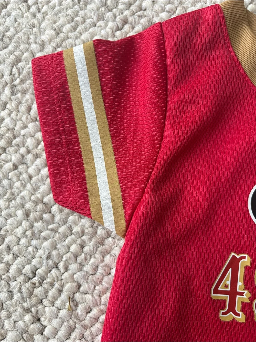NFL San Francisco 49ers Red and Gold Baby One-Piece Bodysuit
